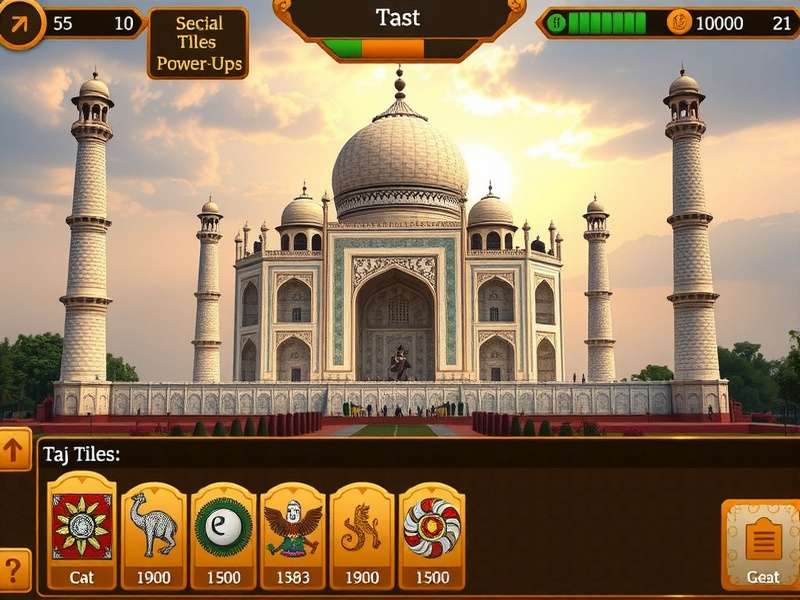 Taj Mahal Mahjong Warrior special tiles and power-ups